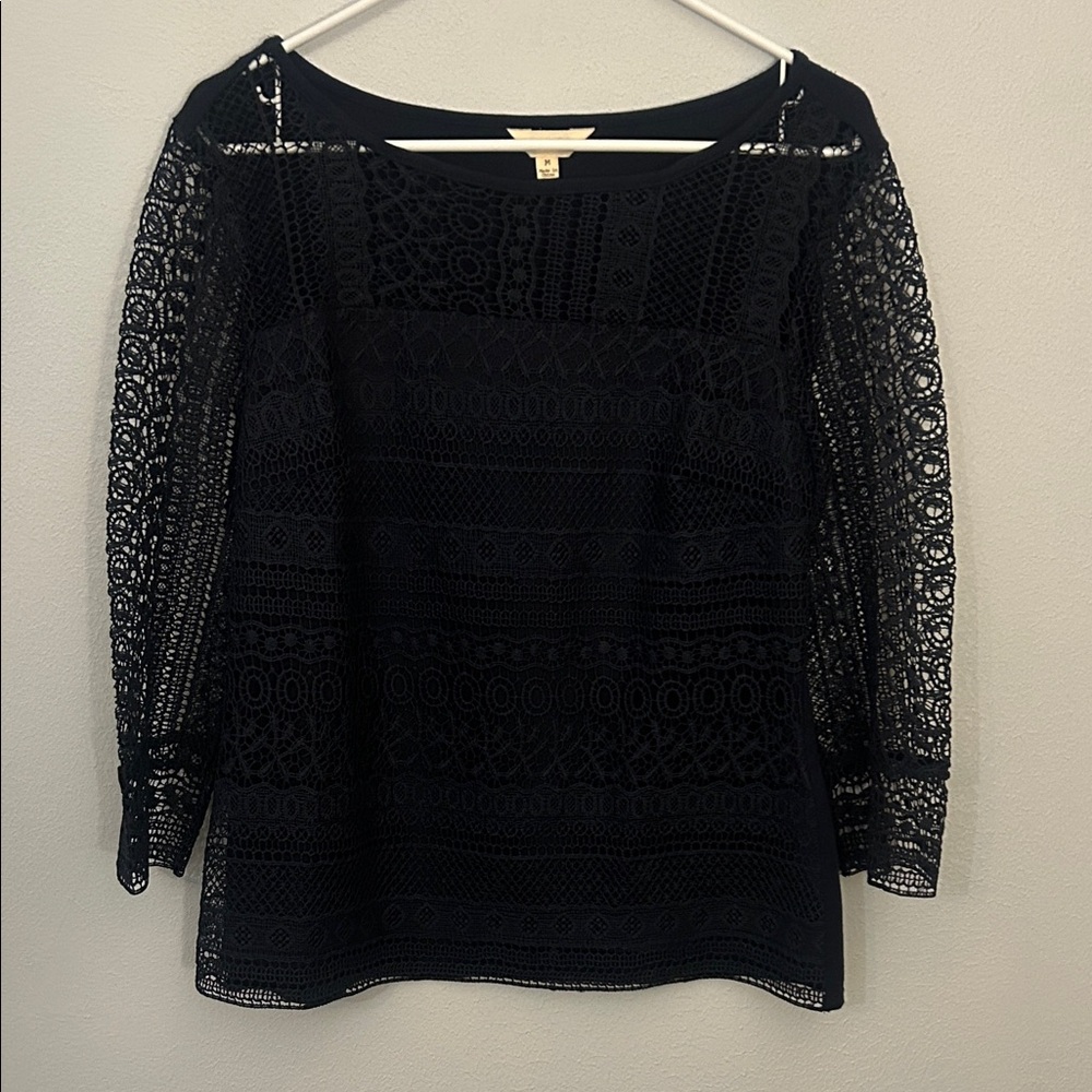 Adiva Black Lace Blouse
